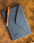 Personalized Black Magnetic Flap Journal