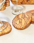 Personalized Olive Wood Coasters